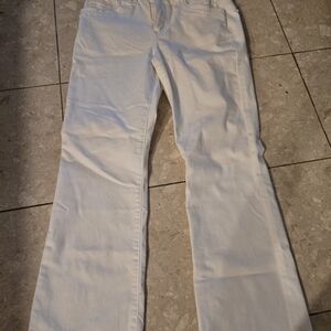 New Women's Democracy White Cropped Ab Technology Jeans - Size 4
